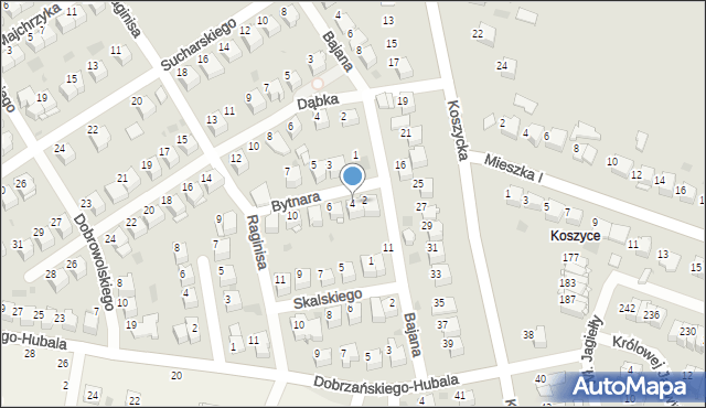 Tarnów, Bytnara-Rudego Jana, 4, mapa Tarnów