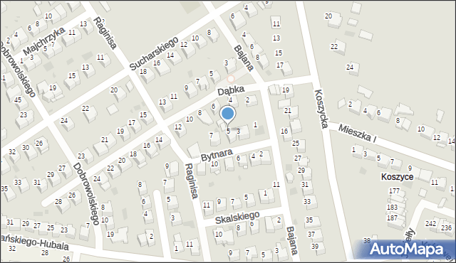 Tarnów, Bytnara-Rudego Jana, 5, mapa Tarnów