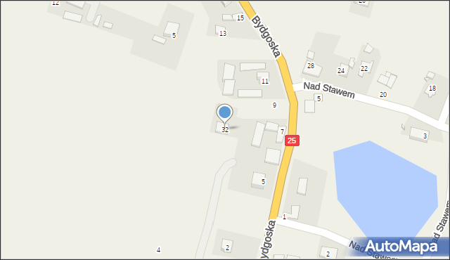Tryszczyn, Bydgoska, 32, mapa Tryszczyn
