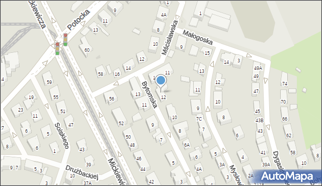Warszawa, Bytomska, 12A, mapa Warszawy