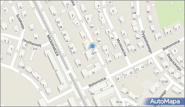 Warszawa, Bytomska, 1a, mapa Warszawy