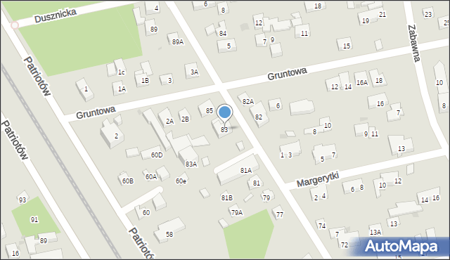 Warszawa, Bystrzycka, 83, mapa Warszawy