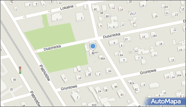 Warszawa, Bystrzycka, 89, mapa Warszawy