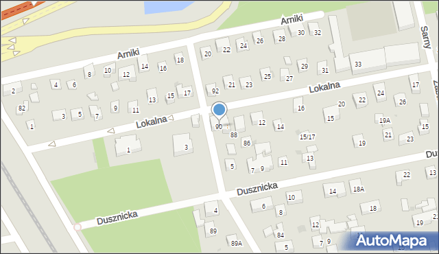 Warszawa, Bystrzycka, 90, mapa Warszawy