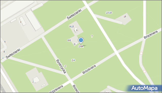 Warszawa, Bystrzycka, 2/4A, mapa Warszawy