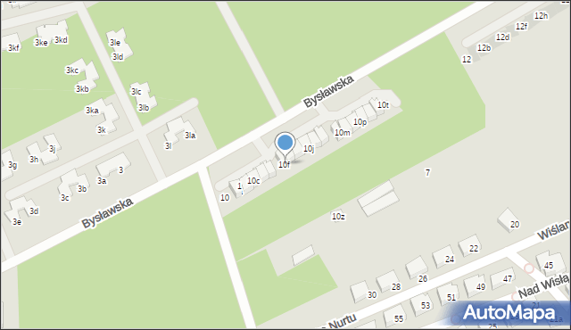 Warszawa, Bysławska, 10f, mapa Warszawy