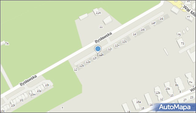 Warszawa, Bysławska, 12g, mapa Warszawy