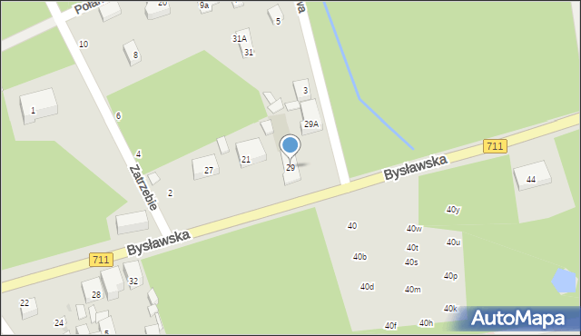 Warszawa, Bysławska, 29, mapa Warszawy