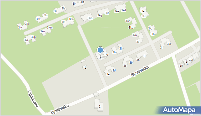 Warszawa, Bysławska, 3f, mapa Warszawy