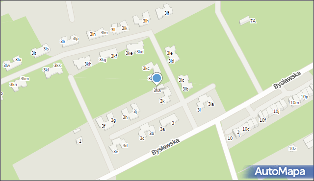 Warszawa, Bysławska, 3ka, mapa Warszawy