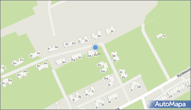Warszawa, Bysławska, 3kd, mapa Warszawy