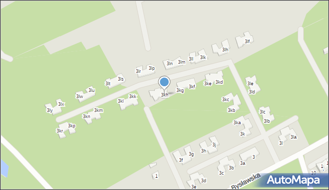 Warszawa, Bysławska, 3kh, mapa Warszawy