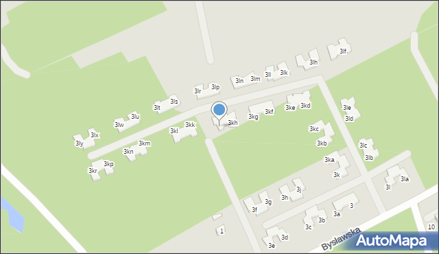 Warszawa, Bysławska, 3kj, mapa Warszawy