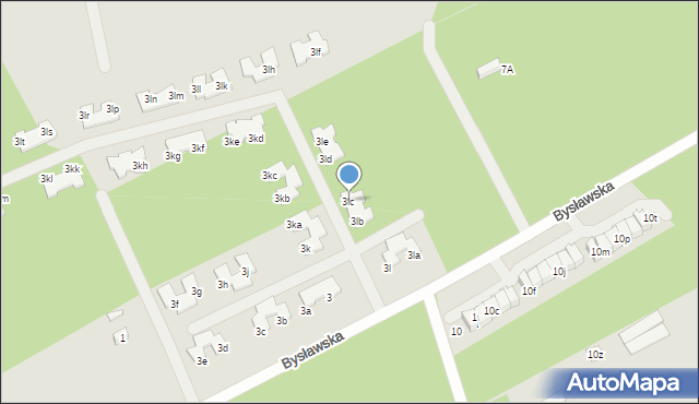 Warszawa, Bysławska, 3lc, mapa Warszawy