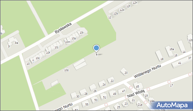 Warszawa, Bysławska, 7, mapa Warszawy