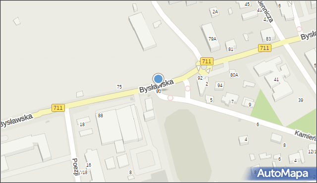 Warszawa, Bysławska, 90, mapa Warszawy