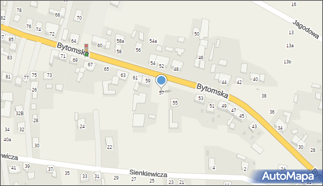 Wieszowa, Bytomska, 57, mapa Wieszowa