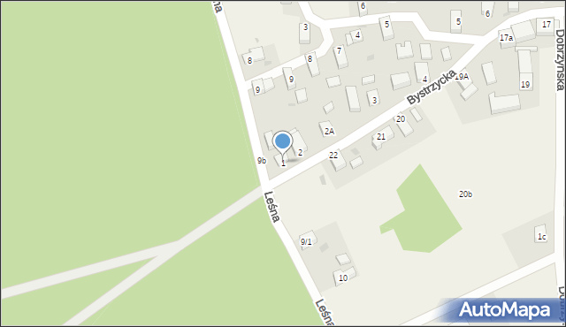 Wójcice, Bystrzycka, 1, mapa Wójcice