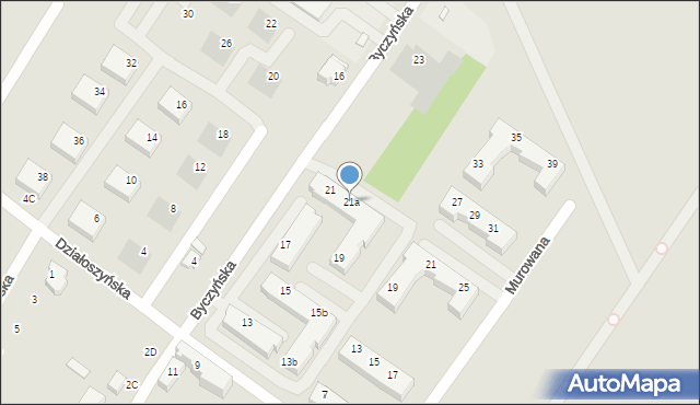 Wrocław, Byczyńska, 21a, mapa Wrocławia