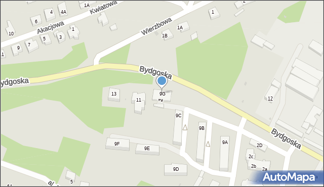 Wyrzysk, Bydgoska, 9G, mapa Wyrzysk