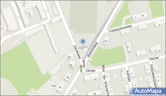 Zabrze, Bytomska, 100b, mapa Zabrza