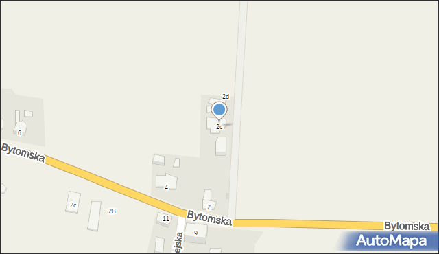 Zawada, Bytomska, 2c, mapa Zawada