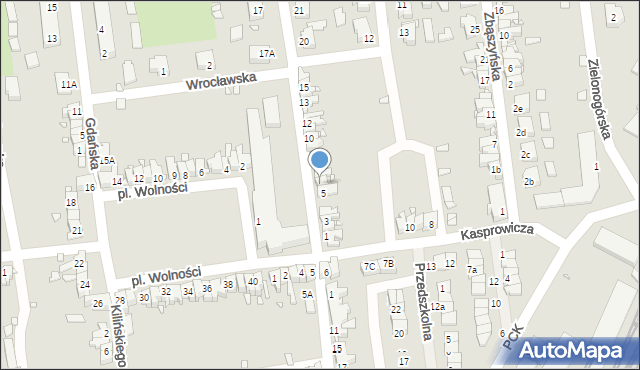 Zbąszynek, Bydgoska, 6, mapa Zbąszynek