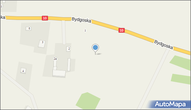 Zielonczyn, Bydgoska, 1a, mapa Zielonczyn