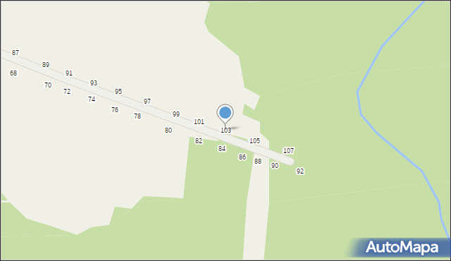 Będkowice, Bzowskich, 103, mapa Będkowice