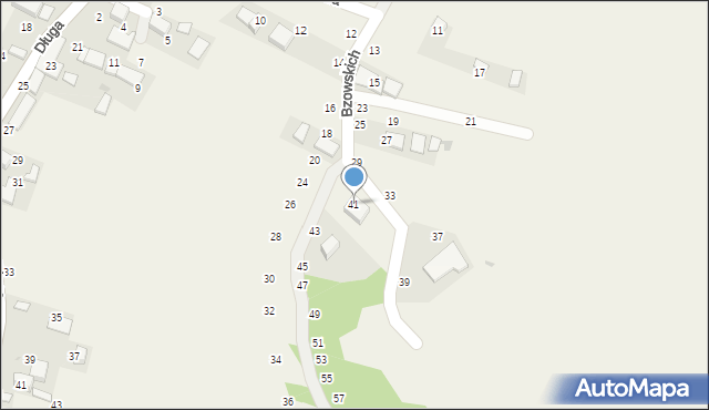 Będkowice, Bzowskich, 41, mapa Będkowice