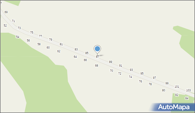Będkowice, Bzowskich, 87, mapa Będkowice