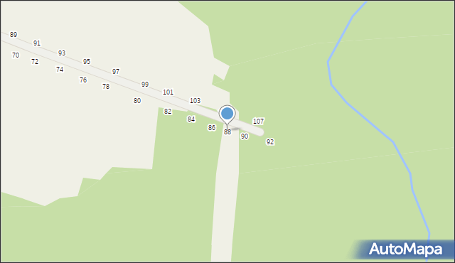 Będkowice, Bzowskich, 88, mapa Będkowice