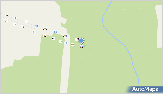 Będkowice, Bzowskich, 92, mapa Będkowice