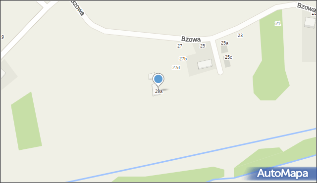 Borowa, Bzowa, 29a, mapa Borowa