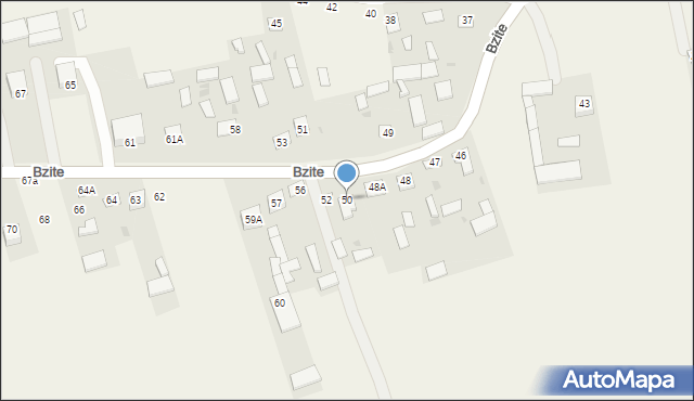 Bzite, Bzite, 50, mapa Bzite
