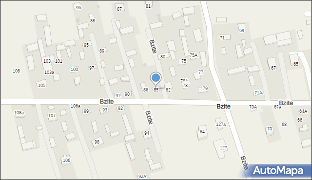 Bzite, Bzite, 85, mapa Bzite