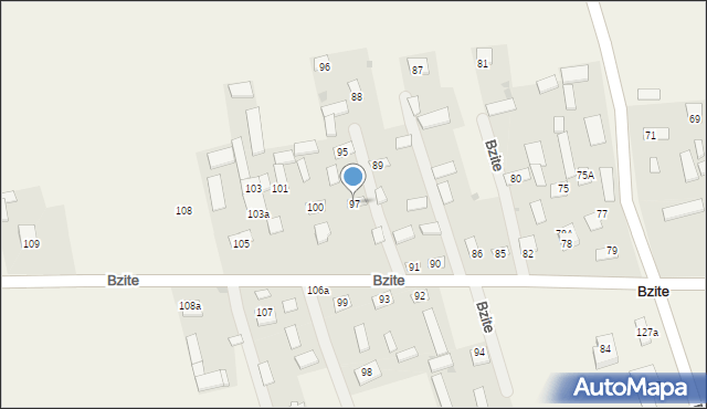 Bzite, Bzite, 97, mapa Bzite