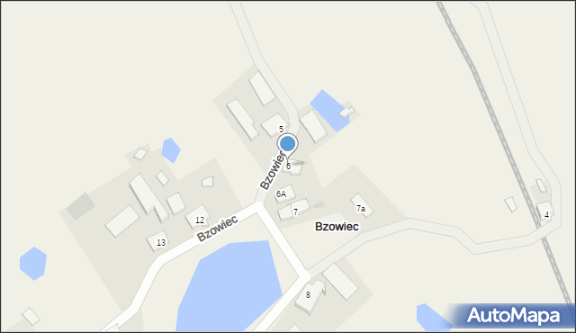 Bzowiec, Bzowiec, 6, mapa Bzowiec