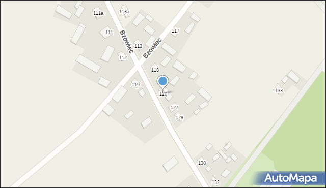 Bzowiec, Bzowiec, 120, mapa Bzowiec