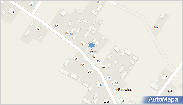 Bzowiec, Bzowiec, 97, mapa Bzowiec