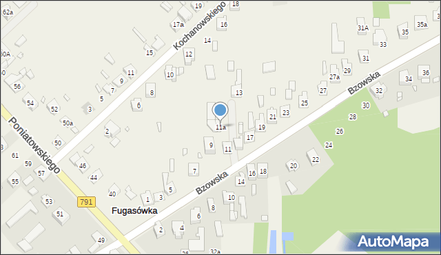 Fugasówka, Bzowska, 11a, mapa Fugasówka