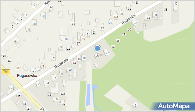 Fugasówka, Bzowska, 20, mapa Fugasówka