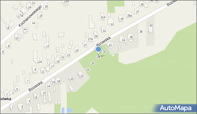 Fugasówka, Bzowska, 28, mapa Fugasówka