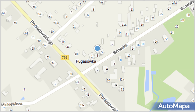 Fugasówka, Bzowska, 3, mapa Fugasówka
