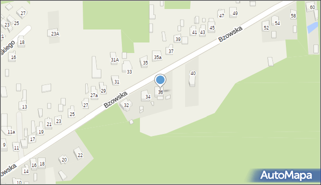 Fugasówka, Bzowska, 36, mapa Fugasówka