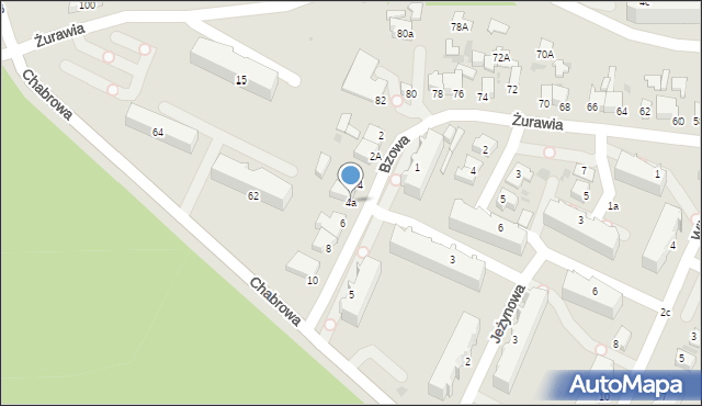 Gdynia, Bzowa, 4a, mapa Gdyni