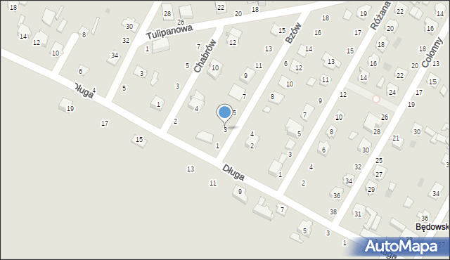 Kolonowskie, Bzów, 3, mapa Kolonowskie