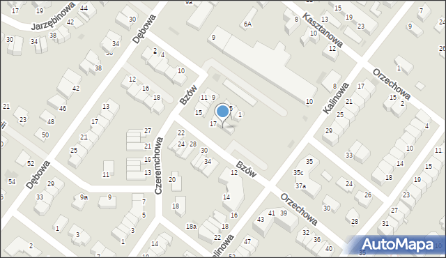 Koszalin, Bzów, 19, mapa Koszalina