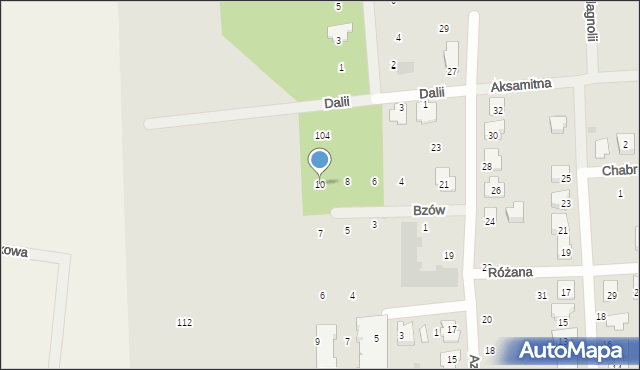 Płońsk, Bzów, 10, mapa Płońsk