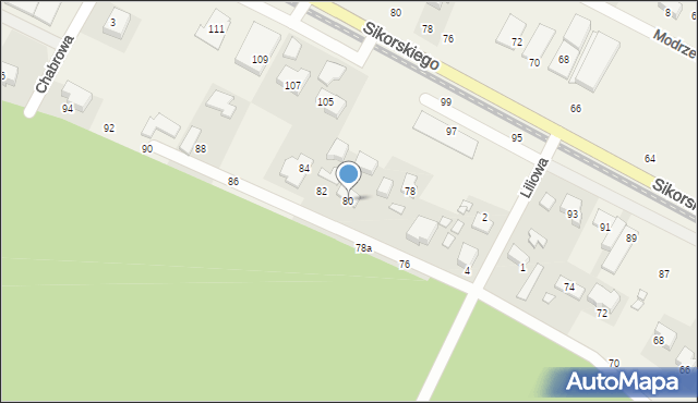 Psarskie, Bzowa, 80, mapa Psarskie